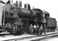 Железная дорога (поезда, паровозы, локомотивы, вагоны) - Паровоз серии Эм728-10 в депо Сталинград