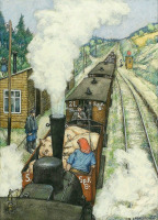 Железная дорога (поезда, паровозы, локомотивы, вагоны) - Ганс Балушек. Маленькая железнодорожная идиллия