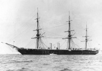Корабли - Броненосец Чёрный принц .  Фотография середины 1880-х
