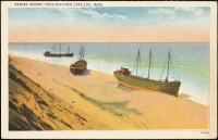 Корабли - Баржи на берегу у Провистауна, Массачусетс, 1905