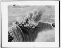 Корабли - Катастрофа колёсного парохода Каролина на Ниагарском водопаде