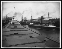 Корабли - Разгрузка в рудных доках парохода Джон Крейг, Кливленд