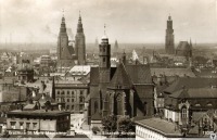 Вроцлав - Вроцлав.  Вид на Старе місто з вежами церков.