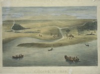 Чикаго - Вид реки Чикаго в  1820