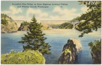 Штат Вашингтон - Обманный мост на шоссе между Фидальго и Уидби-Айленд