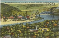 Штат Западная Виргиния - Вид с птичьего полёта на реку Огайо в Уилинге