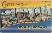 Штат Северная Дакота - Привет из Дикинсона в Северной Дакоте