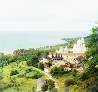 Новый Афон - Общий вид на монастырь и побережье из келий о. Тиверия. Новый Афон