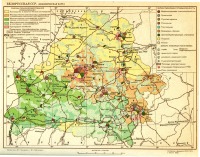 Карты стран, городов - Белорусская ССР, экономическая карта - 1959 год