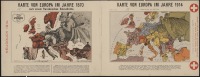 Карты стран, городов - Немецкая сатирическая карта Европы, 1914