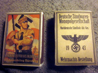 Этикетки, обертки, фантики, вкладыши - Немецкие трофейные спички 1943 года