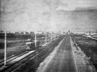 Рязань - Рязань. Проспект Энтузиастов. Вид трамвайной линии, соединяющей Рязань с нефтеперерабатывающим заводом.