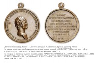 Медали, ордена, значки - Наградная именная медаль «За честное и усердное исправление должности» (1803 год)