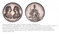 Медали, ордена, значки - Медаль «В честь союза Петра III с королем Пруссии Фридрихом II» (1762 год)