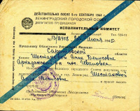 Документы - Справка для получения пропуска на въезд в Ленинград