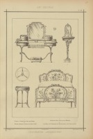 Предметы быта - Дизайн интерьера. Франция, 1800-1899. Спальни, модерн