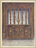 Предметы быта - История мебели. Сундуки, панели. Франция, 1500-1599