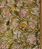 Предметы быта - Фрагмент вышивки с узором из цветов, 1860-1880