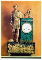 Драгоценности, ювелирные изделия - Часы с фигурой Юлия Цезаря.