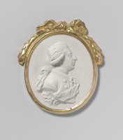 Драгоценности, ювелирные изделия - Фарфоровый медальон с портретом Фридриха Августа