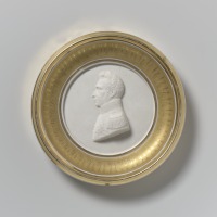 Драгоценности, ювелирные изделия - Фарфоровый медальон с портретом Виллема I