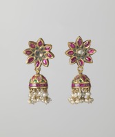 Драгоценности, ювелирные изделия - Серьги Пхулджумка с самоцветами и бриллиантами