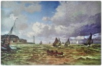 Картины - Клод Моне. Устье Сены в Онфлёре. 1865