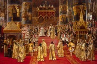 Картины - Беккер Ж. Коронация Императора Александра III и Императрицы Марии Фёдоровны.