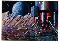 Картины - А.Леонов. Грузовая ракета на Луне.