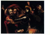 Картины - Микеланджело Меризи да Караваджо. Взятие Христа под стражу.