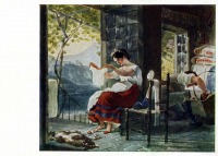 Картины - К. П. Брюллов (1799 - 1852). Семейная сцена.
