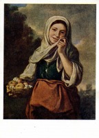 Картины - Бартоломе Эстебан Мурильо (1617 - 1682). Продавщица фруктов.