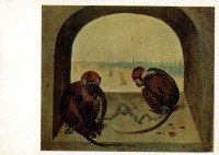 Картины - Питер Брейгель Старший. Две обезьянки. 1562.