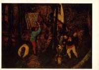 Картины - Питер Брейгель Старший. Пасмурный день. 1565. Фрагмент.