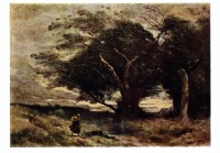 Картины - Камиль Коро ( 1796 - 1875 ). Порыв ветра.