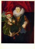 Картины - Антонис Ван Дейк.1599 - 1641. Портрет молодой женщины с ребенком.
