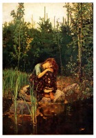 Картины - В. М. Васнецов. ( 1848 - 1926 ). Аленушка.