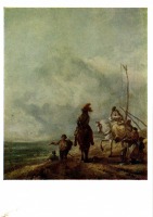 Картины - Филипс Воуверман (1619 -1668). Всадник на берегу моря.