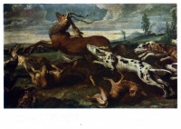 Картины - П. де Вос (1596 - 1678). Охота на оленя.