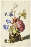 Картины - Цветы в коричневой вазе