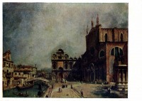 Картины - Джованни Антонио Каналетто. Площадь перед церковью С.Джованни э Паоло в Венеции.