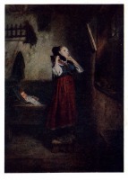 Картины - Квидо Манес (1828 - 1880). Девочка перед зеркалом. 1872 г.