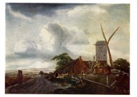 Картины - Ян Воуверман (1629 - 1666). Пейзаж с ветряной мельницей.