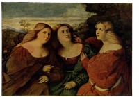 Картины - Пальма Веккио (1480 -1528). Три сестры.