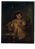 Картины - Адриан Броувер (ок.1606 - 1638). Флейтист.