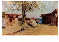 Картины - И. И. Левитан ( 1861 - 1900 ). Дворик в Ялте.