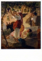 Картины - К. П. Брюллов (1799 - 1852). Девушка , собирающая виноград в окрестностях Неаполя. 1827 г.