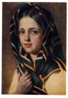 Картины - А. Г. Венецианов (1780 - 1847). Девушка в платке.