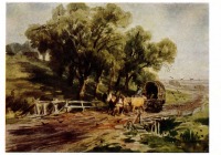 Картины - Ф. А. Васильев (1850 - 1873). Тройка на мосту.