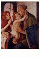 Картины - Сандро Боттичелли (1444 - 1510).Мадонна с младенцем и Иоанном Крестителем.